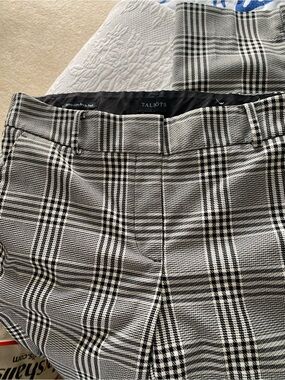 Talbots Hampshire ankle Black and White Plaid women's Dress Pants